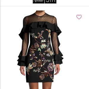 PATBO Embellished Mesh Dress